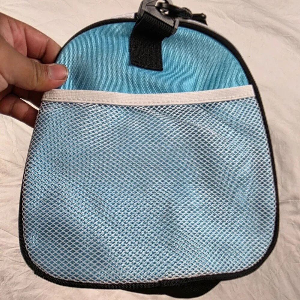 Bang Energy Drink Promo Duffle Bag White Blue Pink Graphic Sporty Travel